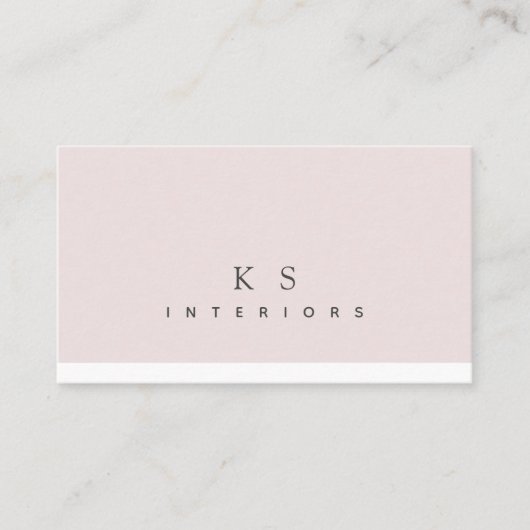 Minimale Weiß und Weiß Moderne Innengestaltung Visitenkarte (Vorderseite)