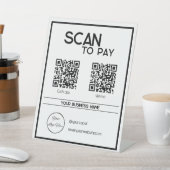 minimale weiße 2 QR-Codes einfache Prüfung zu zahl Sockelschild (In SItu)