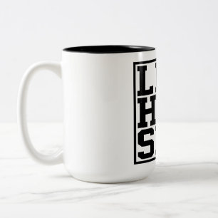 Minimale weiße ästhetische Abstraktion Zweifarbige Tasse