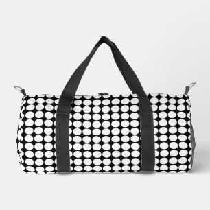 Minimale weiße Punkte auf massivem schwarzen Hinte Duffle Bag