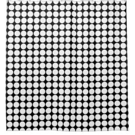 Minimale weiße Punkte auf massivem schwarzen Hinte Duschvorhang
