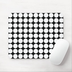Minimale weiße Punkte auf massivem schwarzen Hinte Mousepad