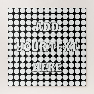 Minimale weiße Punkte auf massivem schwarzen Hinte Puzzle