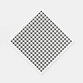 Minimale weiße Punkte auf massivem schwarzen Hinte Serviette (Ecke)