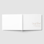 Minimale, weiße Schreibschrift Gästebuch (Voll)