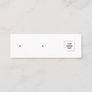Minimale weiße Stud-Schmuck-Branding-Design Mini Visitenkarte