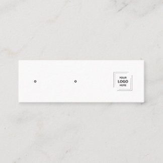 Minimale weiße Stud-Schmuck-Branding-Design Mini Visitenkarte