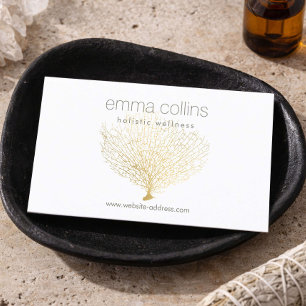 Minimale Wellness-Coach Neutral Gold Design Visitenkarte