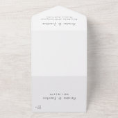 Minimale White & Black Wedding All In One Einladung (Außenbereich)