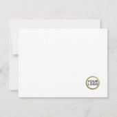 Minimale White-Flat-Note-Karte für Business-Logos Mitteilungskarte (Vorderseite)