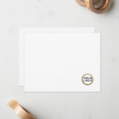 Minimale White-Flat-Note-Karte für Business-Logos Mitteilungskarte (Vorderseite/Rückseite Beispiel)