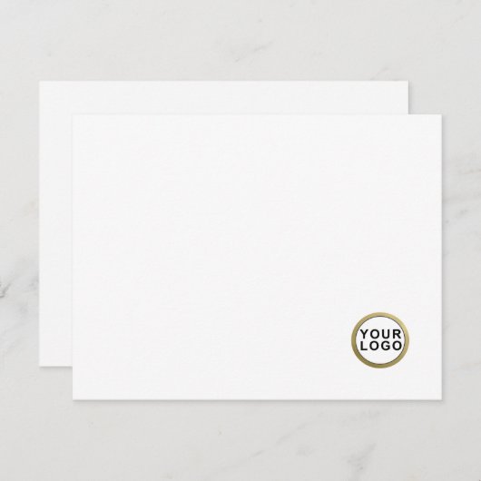 Minimale White-Flat-Note-Karte für Business-Logos Mitteilungskarte (Vorne/Hinten)