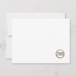 Minimale White-Flat-Note-Karte für Business-Logos Mitteilungskarte