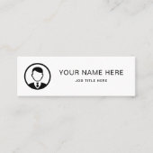 Minimale White Mini Calling Card mit schwarzem Scr Telefonnummerkarte (Vorderseite)