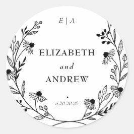 Minimale Wildblume | Aufkleber für die Gastgeschen