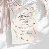 Minimale Wildblume Beige Boho Blumenspülung Einladung