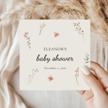 Minimale Wildblume Boho Babydusche