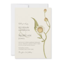 Minimale Wildblume Daisy Boho Simple Wedding