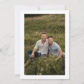 Minimale Wildblume Gay Pride Blumenzwiebeln Foto H Einladung (Rückseite)