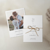 Minimale Wildblume Hochzeit Save The Date