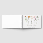 Minimale Wildblume Lesbische Blütenhochzeit Gästebuch (Voll)