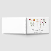 Minimale Wildblume Lesbische Blütenhochzeit Gästebuch (Voll)