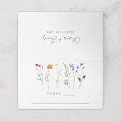 Minimale Wildblume LGBTQ Gay Pride Blumenzwiebeln Platzkarte (Außenseite Aufgefaltet)