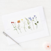 Minimale Wildblume LGBTQ Gay Pride Blumenzwiebeln Rechteckiger Aufkleber (Umschlag)