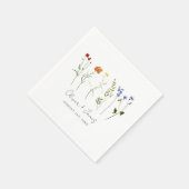 Minimale Wildblume LGBTQ Gay Pride Blumenzwiebeln Serviette (Ecke)