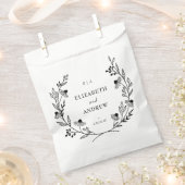 Minimale Wildblume | Wreath Wedding Geschenktütchen (Ausgeschnitten)