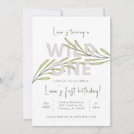 Minimale Wildblume zum Geburtstag Einladung