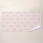 Minimale Wildblumenmuster mit Punkten Badehandtuch (Badehandtuch)
