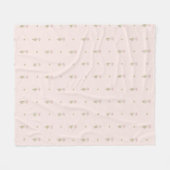 Minimale Wildblumenmuster mit Punkten Fleecedecke (Vorderseite (Horizontal))