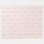 Minimale Wildblumenmuster mit Punkten Fleecedecke (Vorderseite (Horizontal))