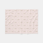 Minimale Wildblumenmuster mit Punkten Fleecedecke (Vorderseite (Horizontal))