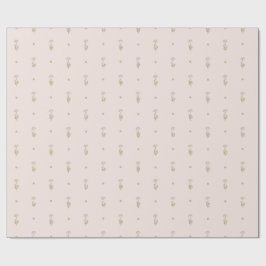 Minimale Wildblumenmuster mit Punkten Geschenkpapier