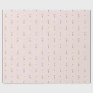 Minimale Wildblumenmuster mit Punkten Geschenkpapier