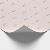 Minimale Wildblumenmuster mit Punkten Geschenkpapier (Ecke)