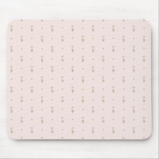Minimale Wildblumenmuster mit Punkten Mousepad