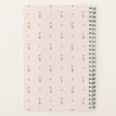 Minimale Wildblumenmuster mit Punkten Notizblock (Rückseite)