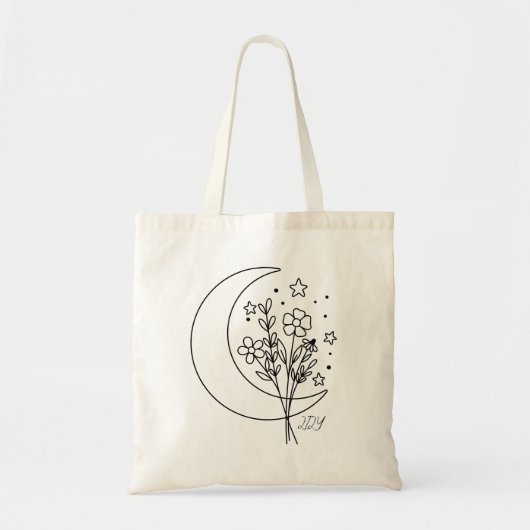 Minimale Wilf Blume , Bohemiam Minimal Tote Bag Tragetasche (Vorne)