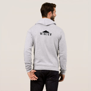 Minimale Winter-Berg-Reißverschluss-Hoodie Hoodie