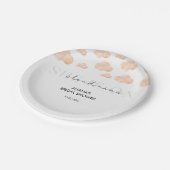 Minimale Wolken Sie ist On Cloud 9 Brautparty Pappteller (Schrägansicht)