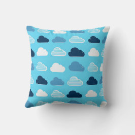Minimale Wolkenmuster – Blaue Himmelsstimmung Kissen