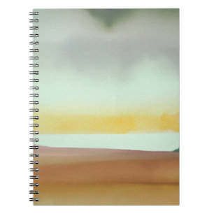 Minimale Wüste Sonnenuntergang Wasserfarben Kunst Notizblock
