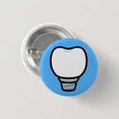 Minimale Zahnimplantat-Illustration Button (Vorne & Hinten)