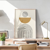 Minimale zeitgenössische Kunst mit geometrischem B Poster