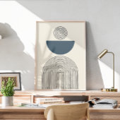 Minimale zeitgenössische Kunst mit geometrischem B Poster