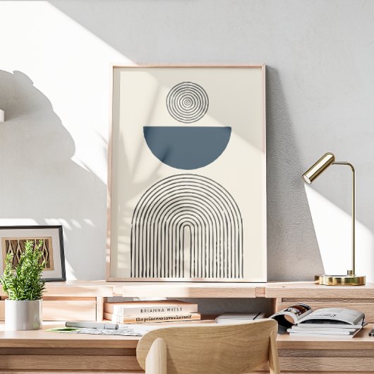 Minimale zeitgenössische Kunst mit geometrischem B Poster