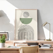 Minimale zeitgenössische Kunst mit geometrischem B Poster